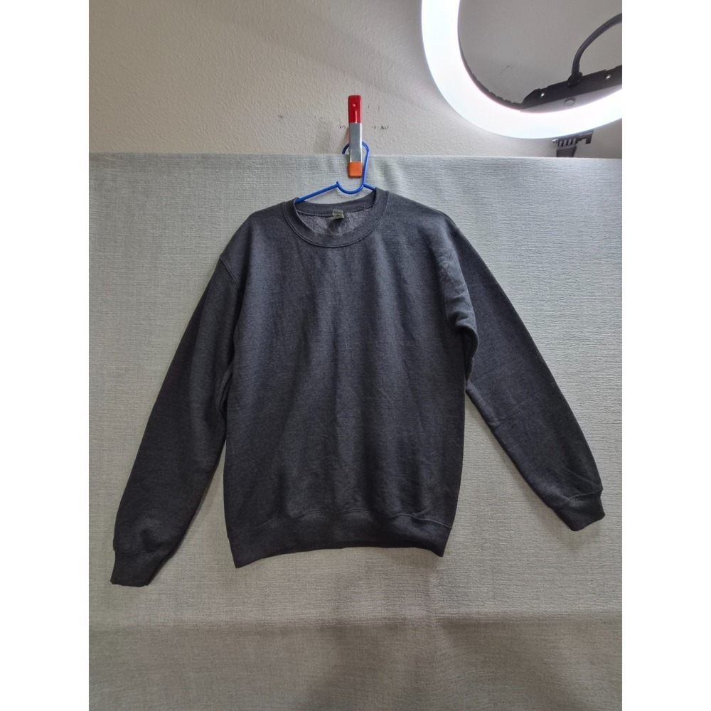 Gildan Heavy Blend Sweatshirt Mens Small Gray Fleece Lined‎ Loose Fit Comfort